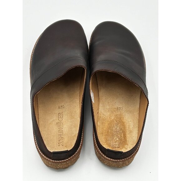 Haflinger Adventure Leather Slip-On Clogs Mens Sz 13 (EU 47) Brown Comfort Mules - Picture 3 of 10